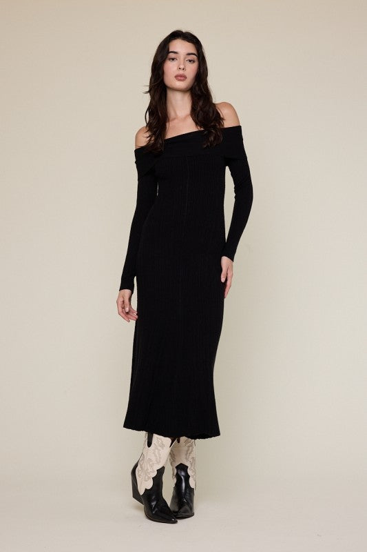 Alyson Knit Midi Black