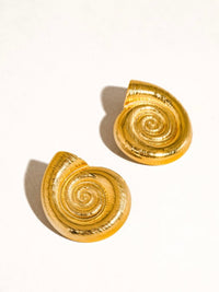18K Gold Plated Seashell Studs