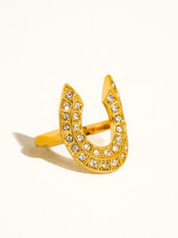 18k Gold Plated Horseshoe Ring