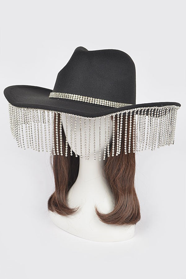 Crystal Cowgirl Hat Black