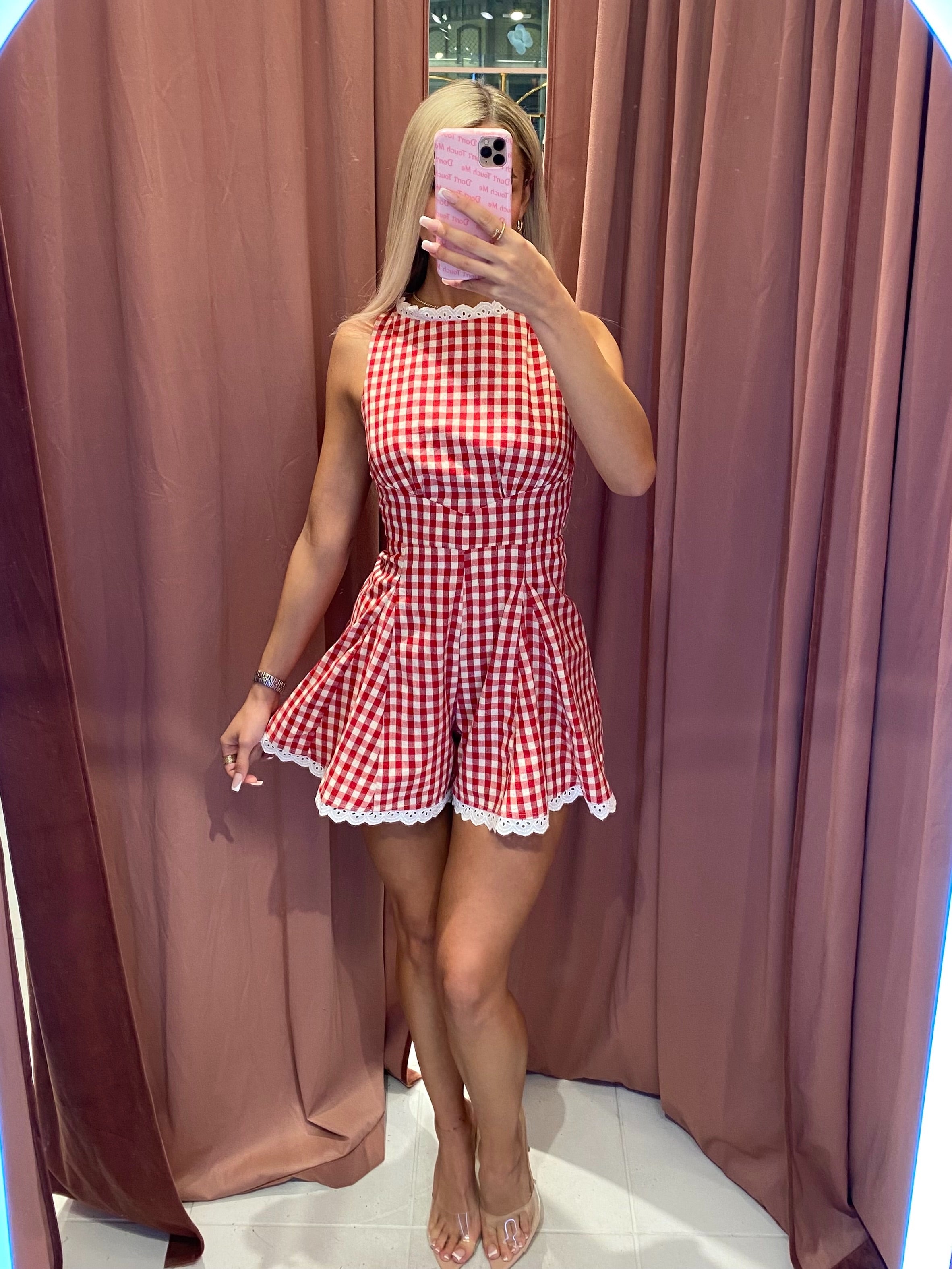 Holly Gingham Romper