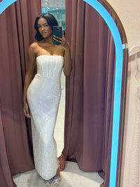 Bijou Crystal Gown White