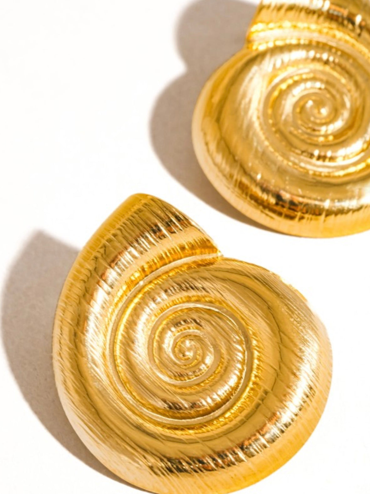 18K Gold Plated Seashell Studs