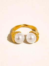 18K Gold Plating Pearl Ring