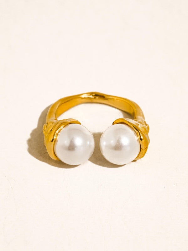 18K Gold Plating Pearl Ring
