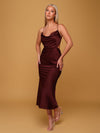 Riane Satin Midi Cocoa