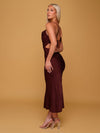 Riane Satin Midi Cocoa