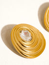 18K Gold Plated Oval Stud