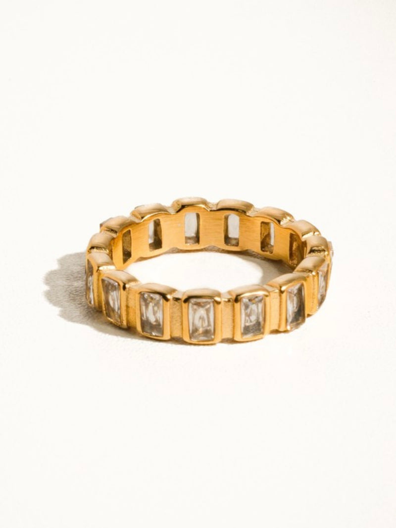 18K Gold Plating Rhinestone Ring