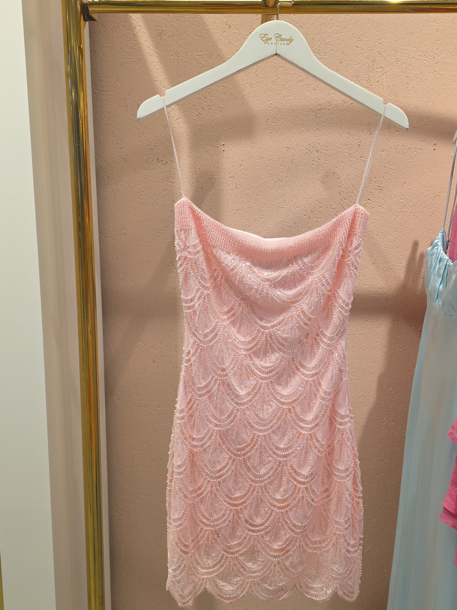 Cicely Beaded Mini Pink