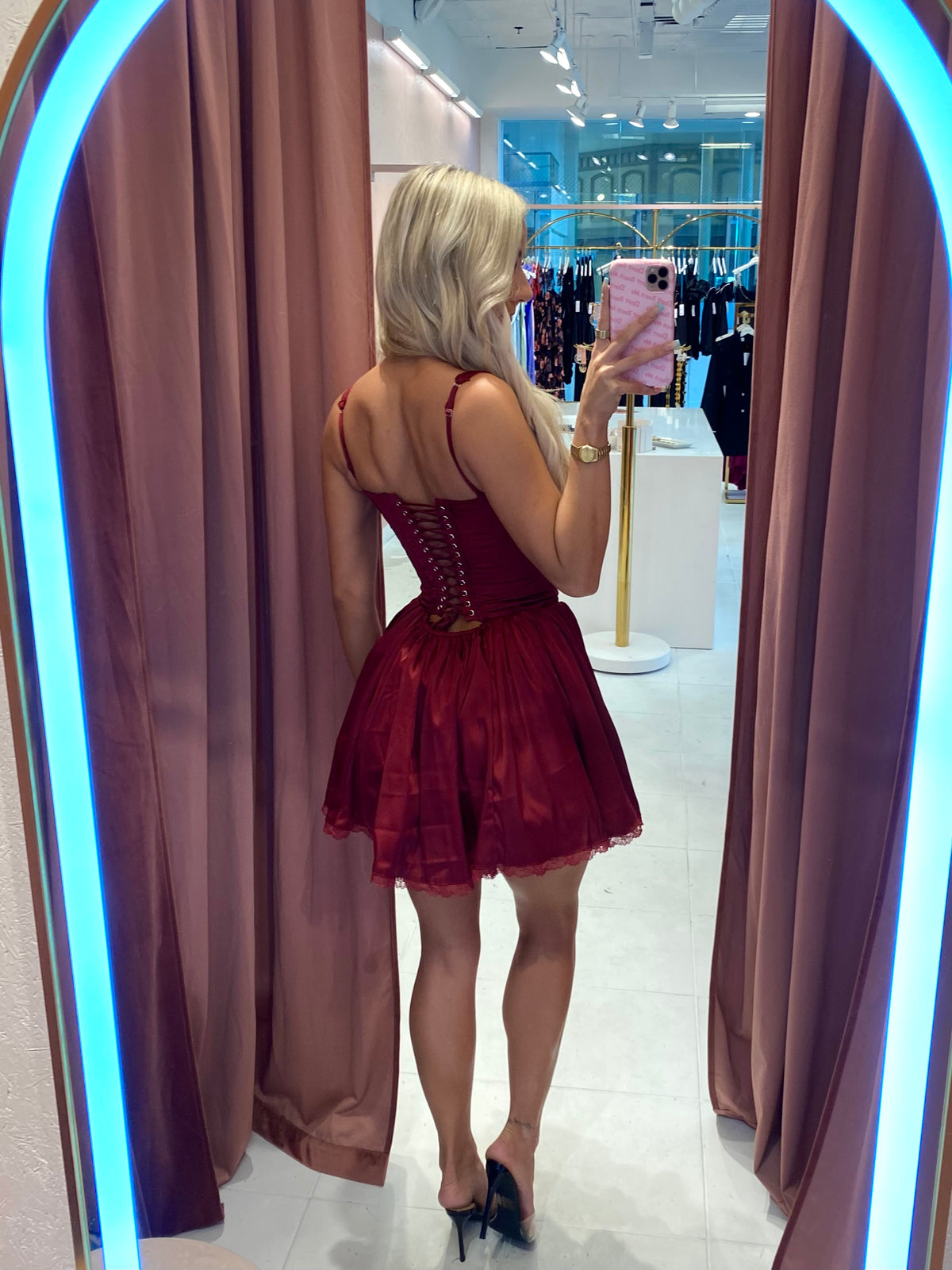 Cyra Corset Mini Burgundy
