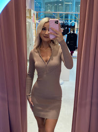 Kyla Ribbed Mini Beige