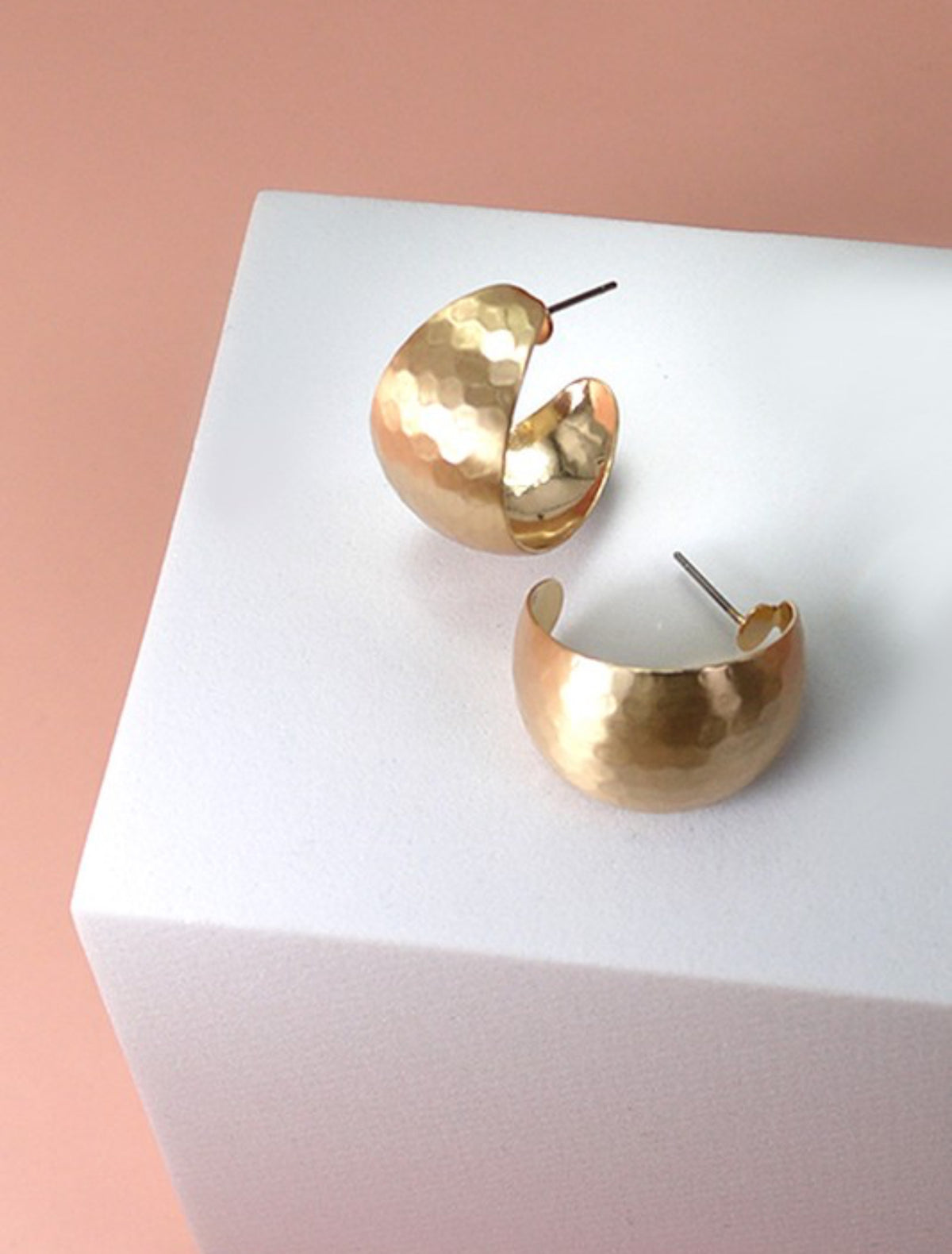 Hammered Chunky Hoops