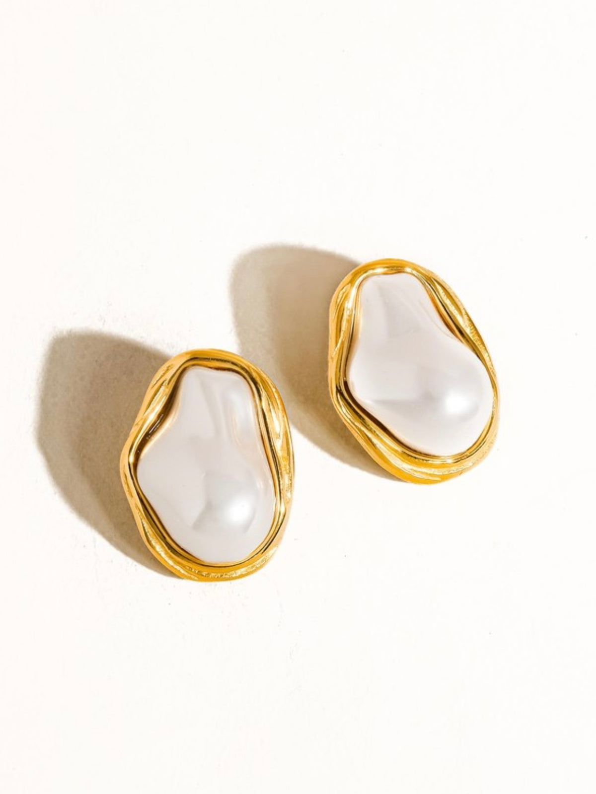 18K Gold Plating Pearl Studs