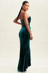 Celine Velvet Gown Emerald