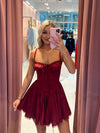 Cyra Corset Mini Burgundy
