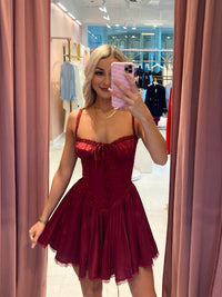 Cyra Corset Mini Burgundy
