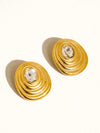 18K Gold Plated Oval Stud