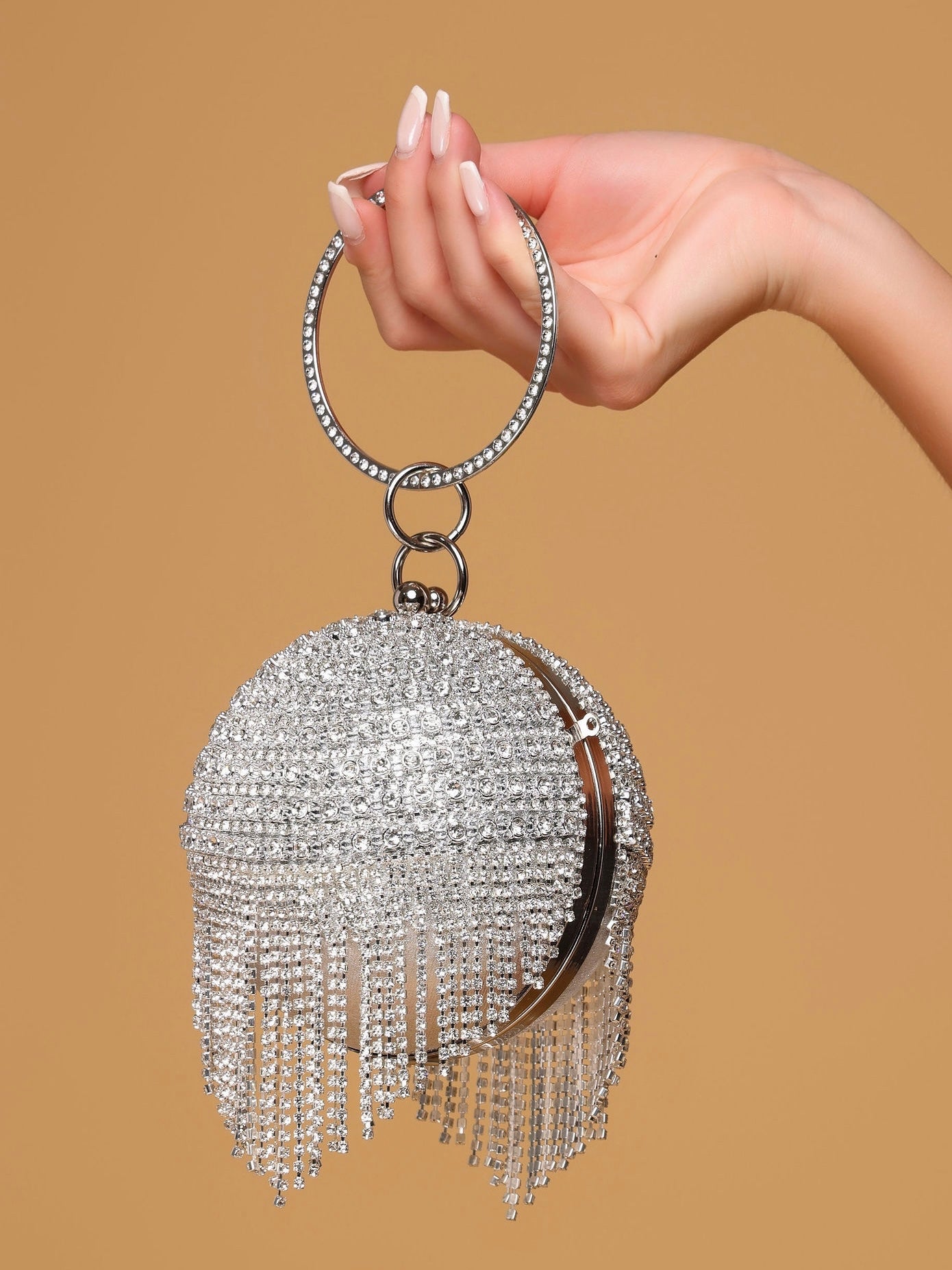 Crystal on sale ball clutch