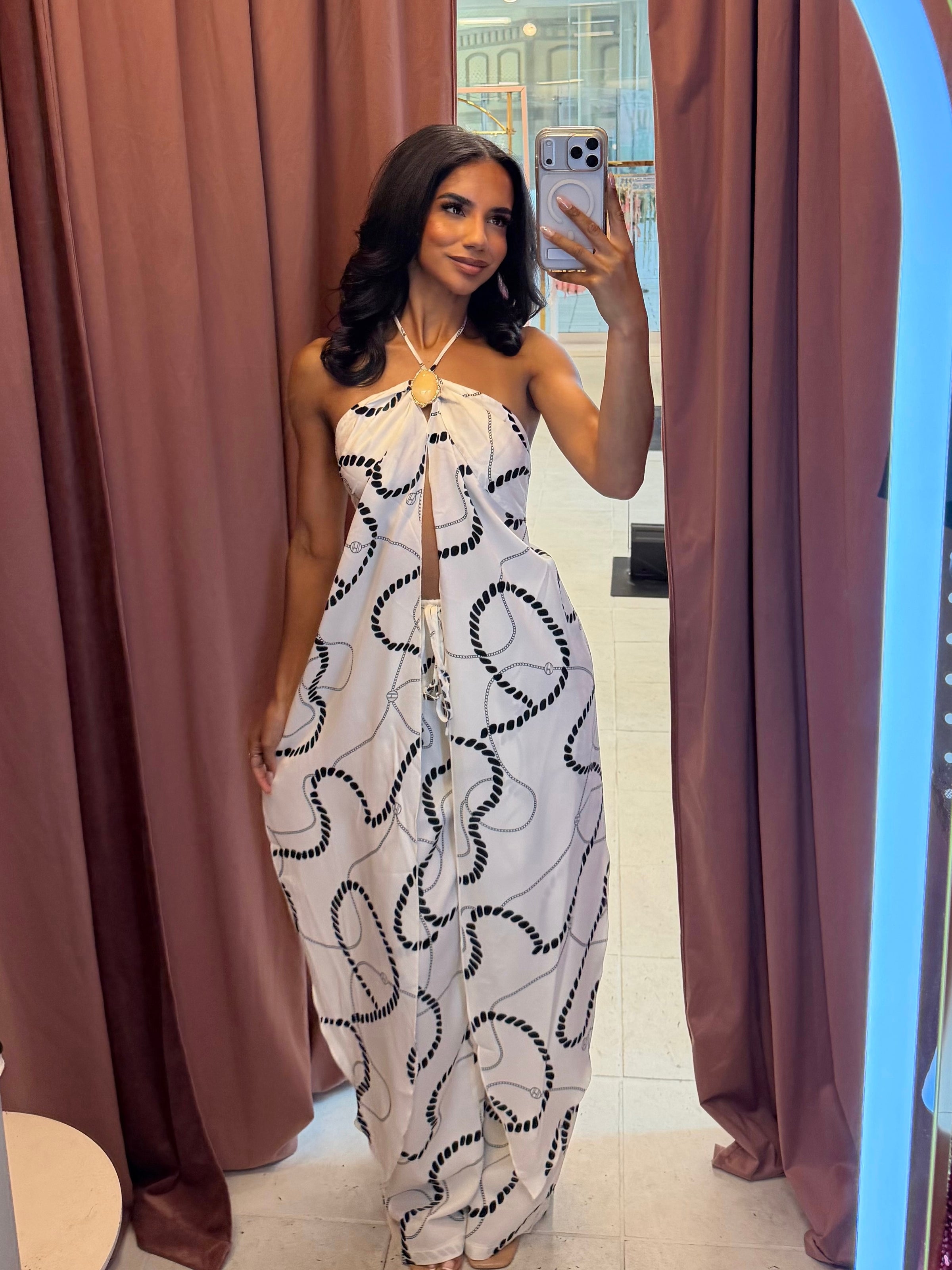 Celyse Chain Print Top