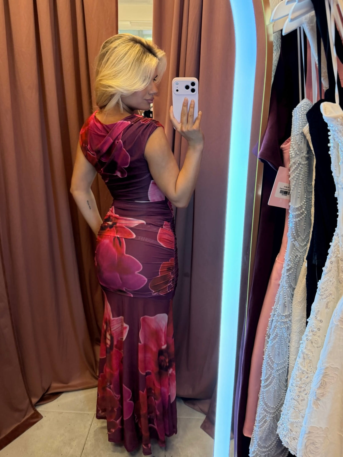 Adeline Fuchsia Floral Maxi