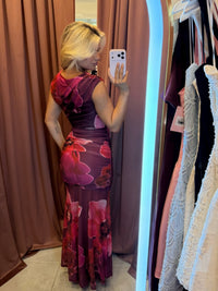 Adeline Fuchsia Floral Maxi