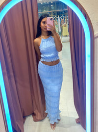 Laia Skirt Set Blue