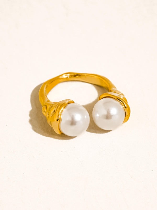 18K Gold Plating Pearl Ring