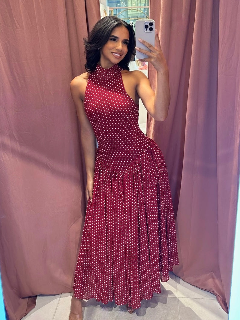 Kaison Polka Dot Midi
