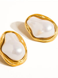 18K Gold Plating Pearl Studs