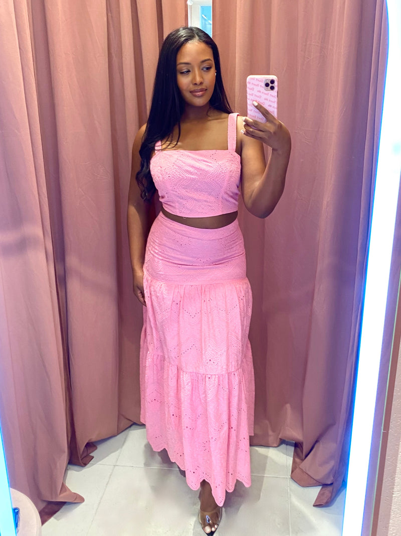 Emely Skirt Set Pink