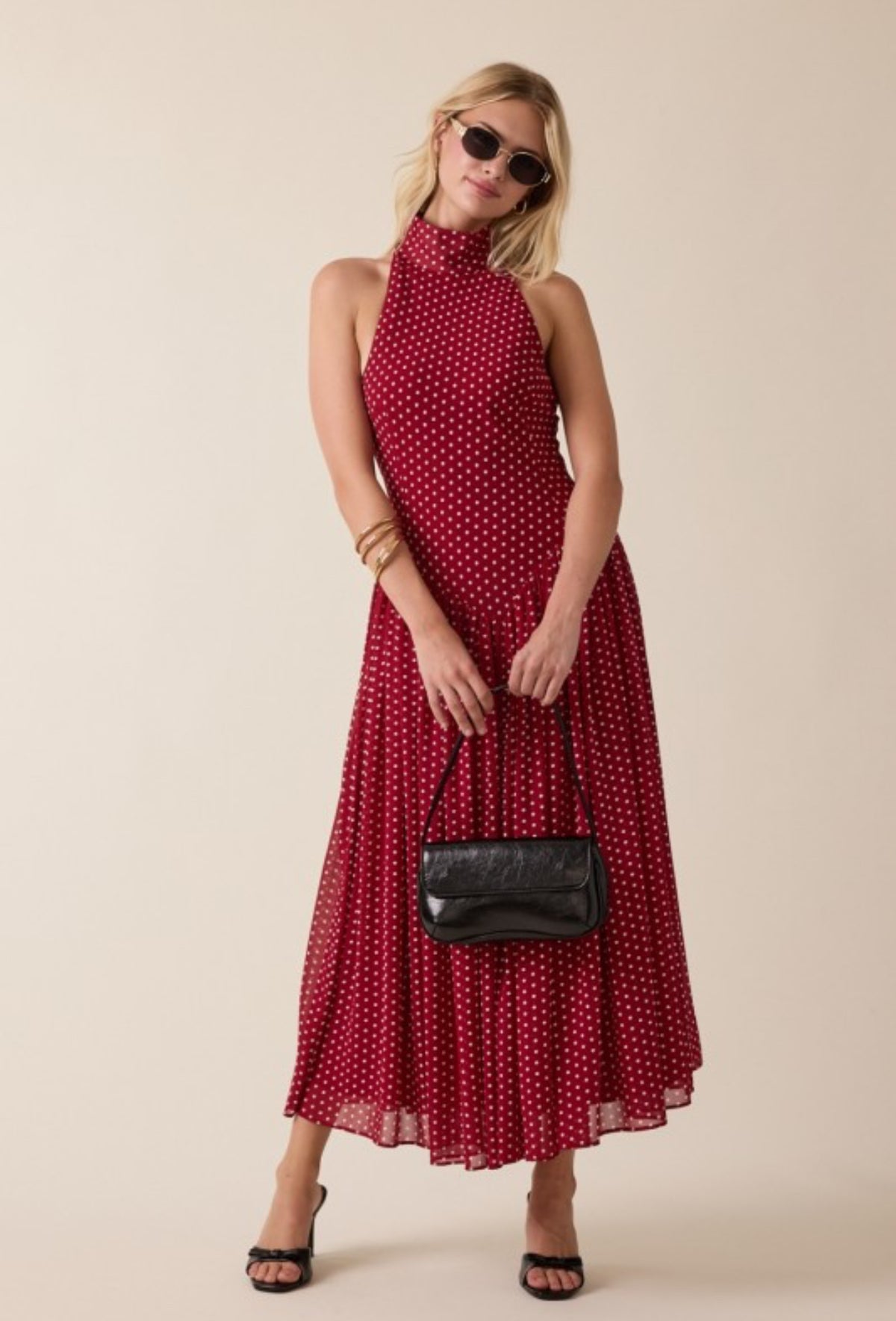 Kaison Polka Dot Midi