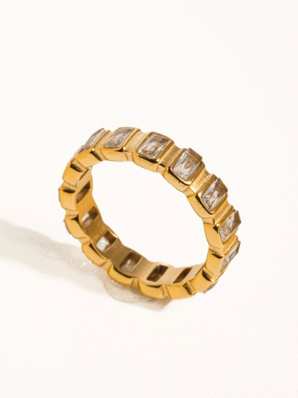 18K Gold Plating Rhinestone Ring