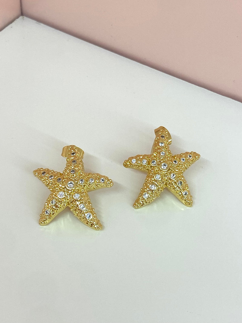 Starfish Crystal Earrings