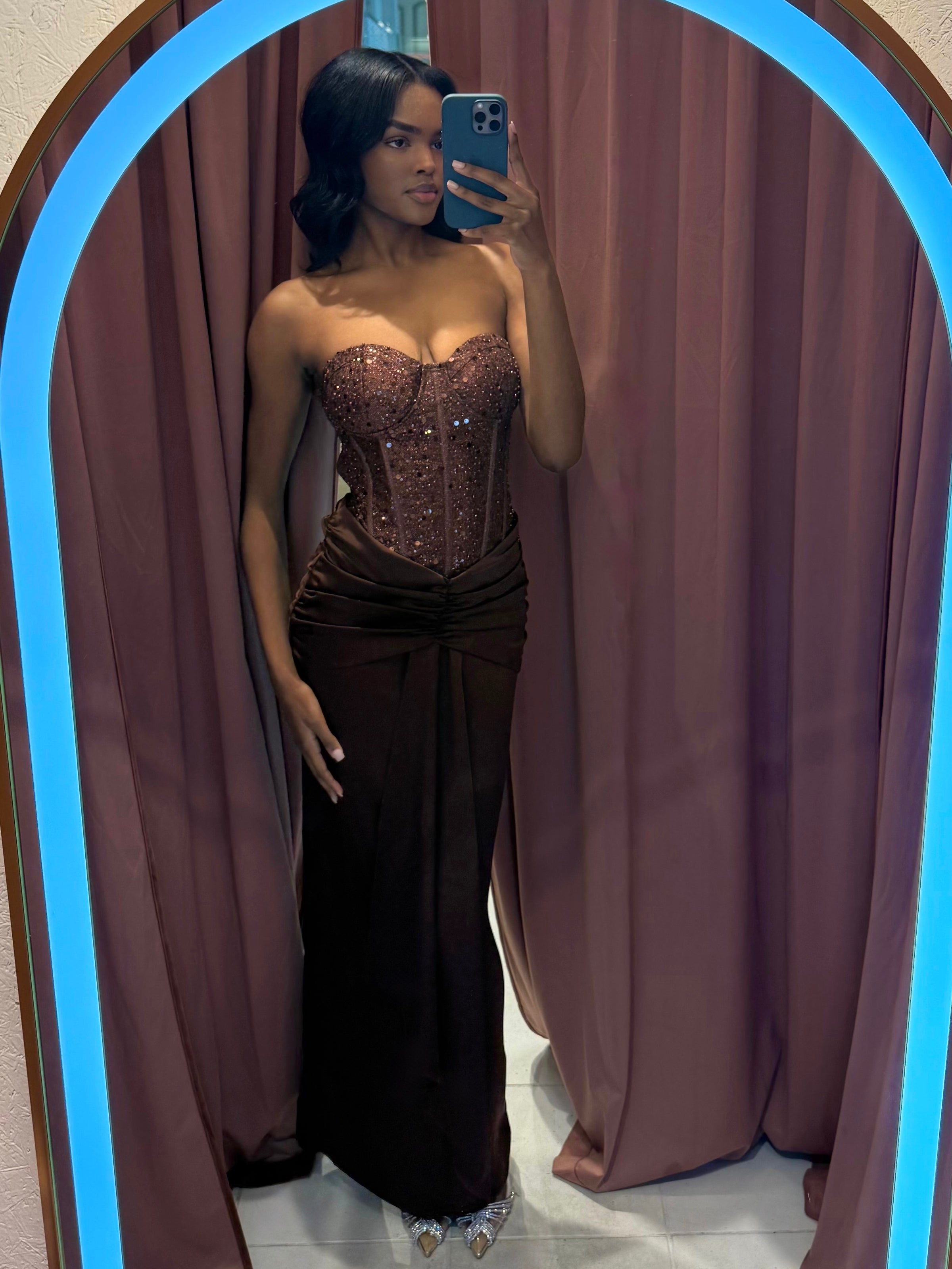 Divina Gown Chocolate