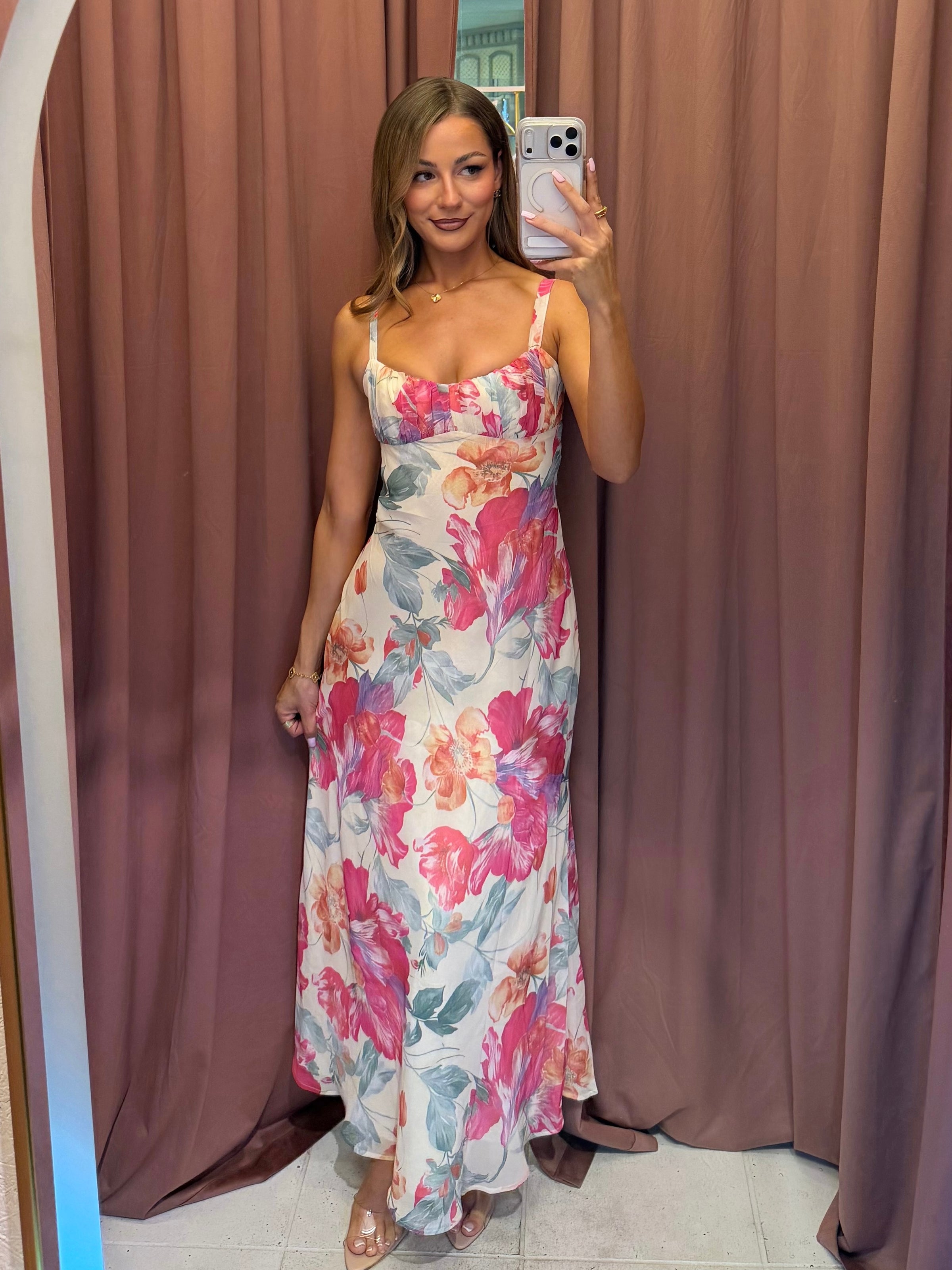 Rosalie Pink Floral Maxi
