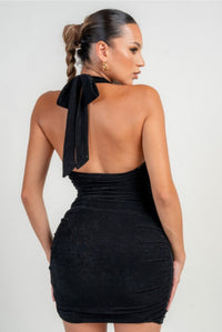 Camryn Halter Mini Black
