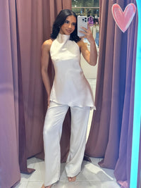 Andee Halter Top Ecru