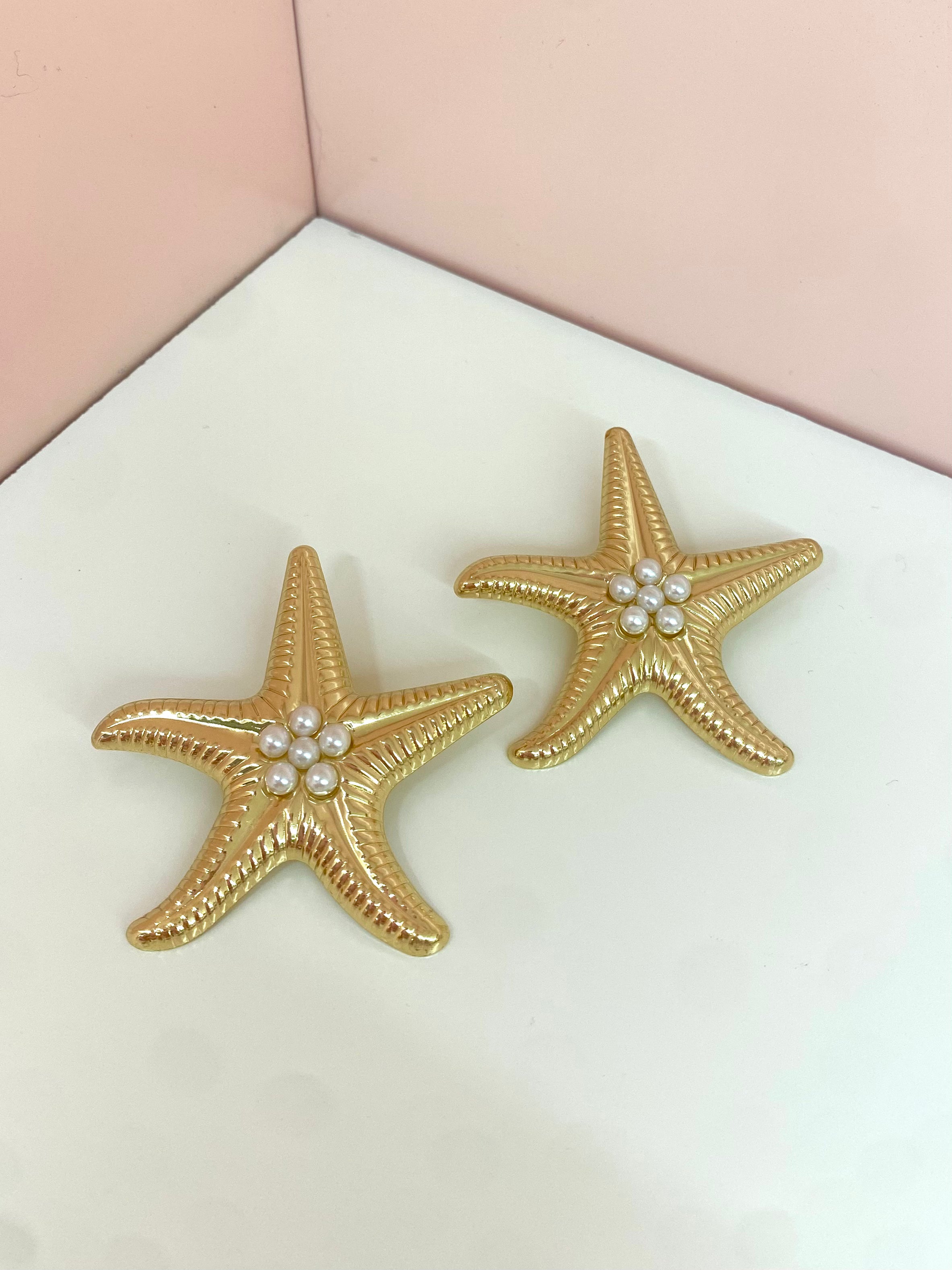 Starfish Pearl Studs