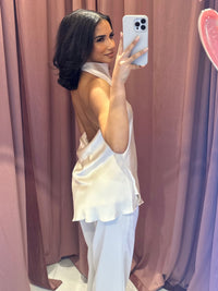 Andee Halter Top Ecru