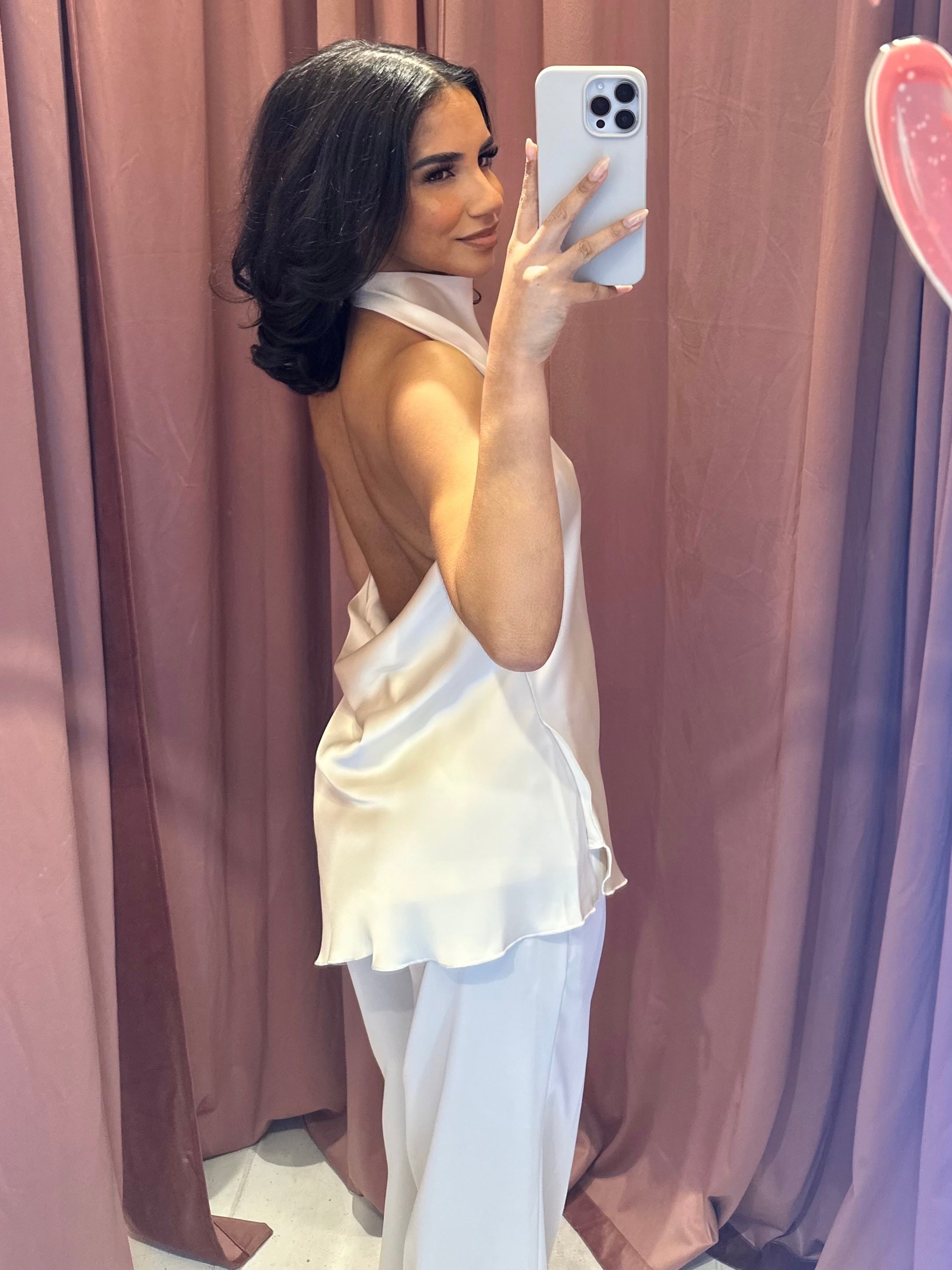 Andee Halter Top Ecru