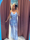 Isla Sequin Gown Sky