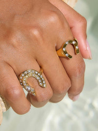 18k Gold Plated Horseshoe Ring
