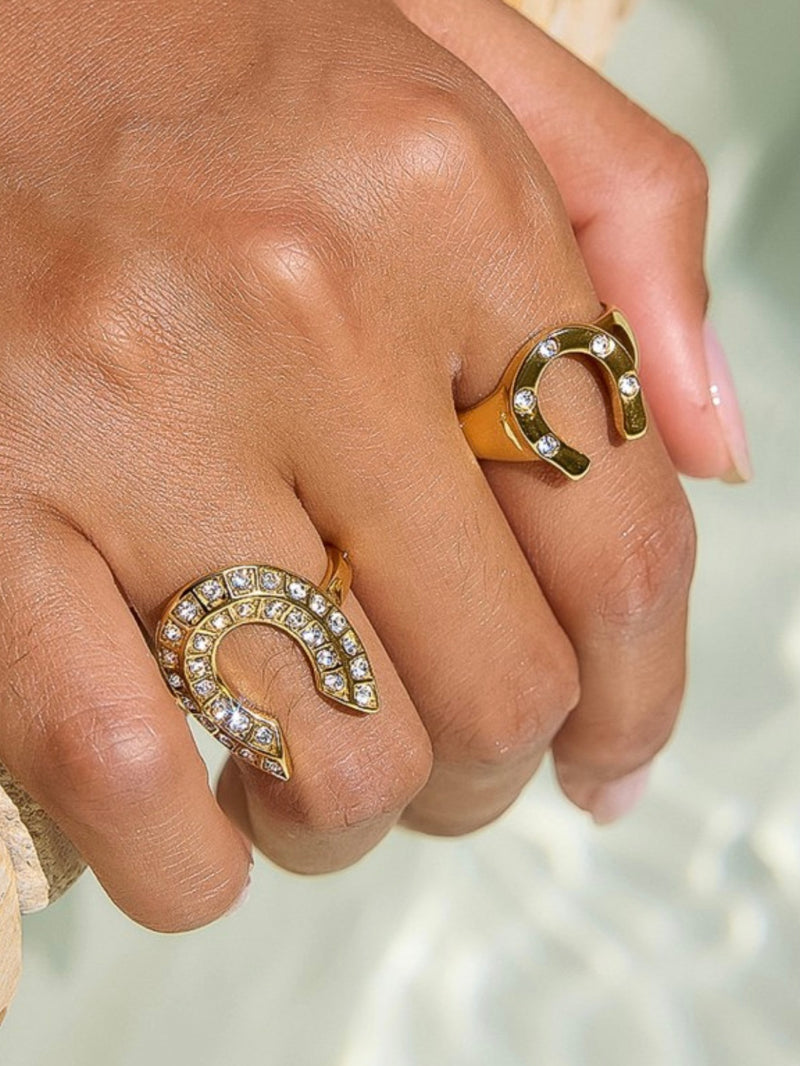 18k Gold Plated Horseshoe Ring