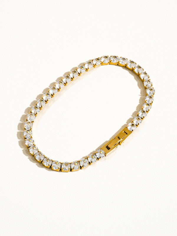 Rene CZ Bracelet Gold