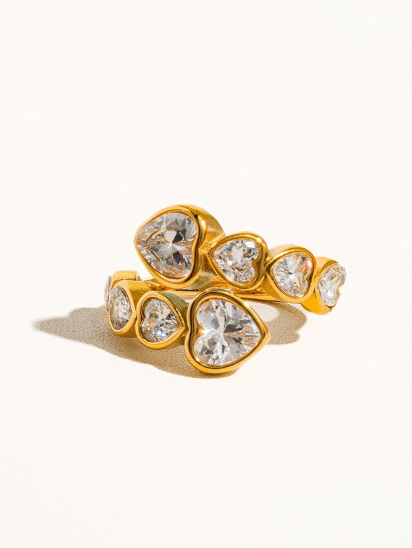 18K Gold Plated Heart Ring
