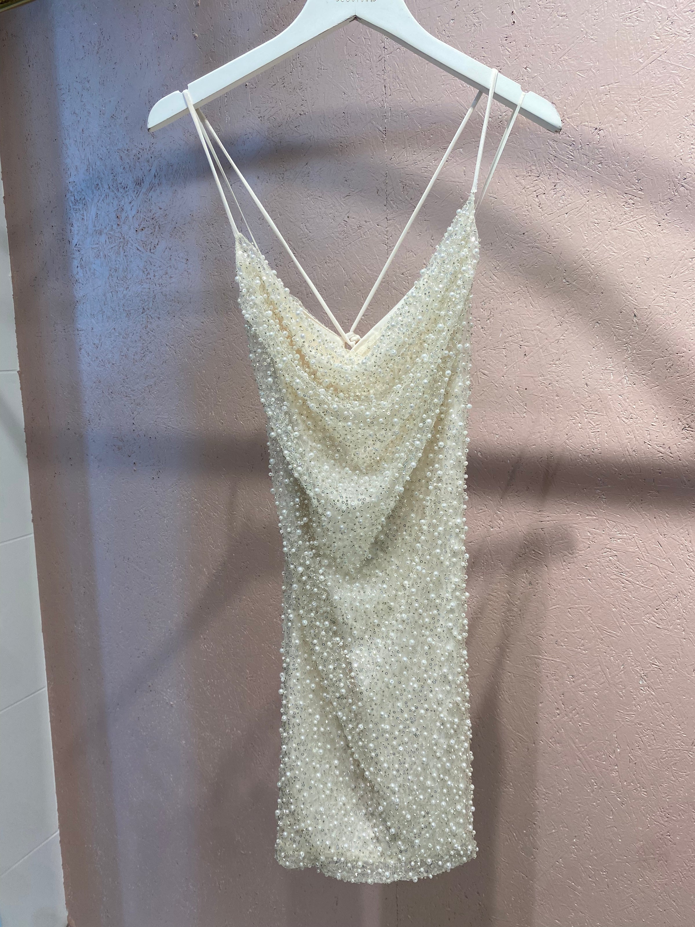 Camille Beaded Mini Ivory