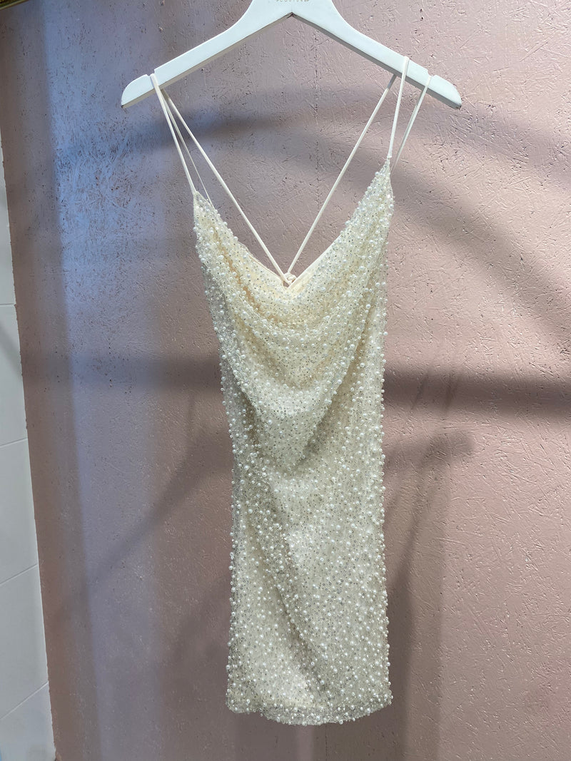 Camille Beaded Mini Ivory