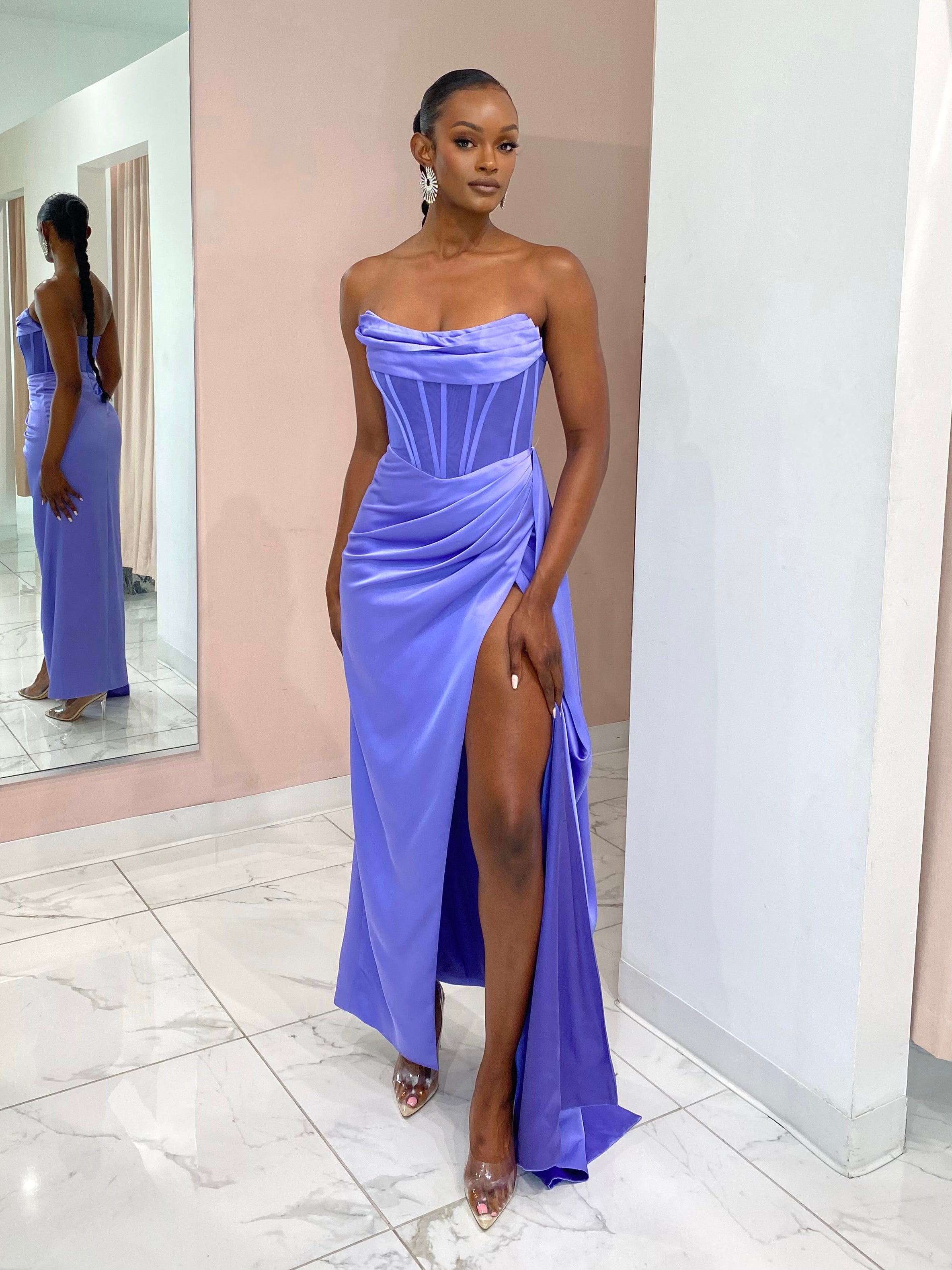 Farah Corset Gown Peri