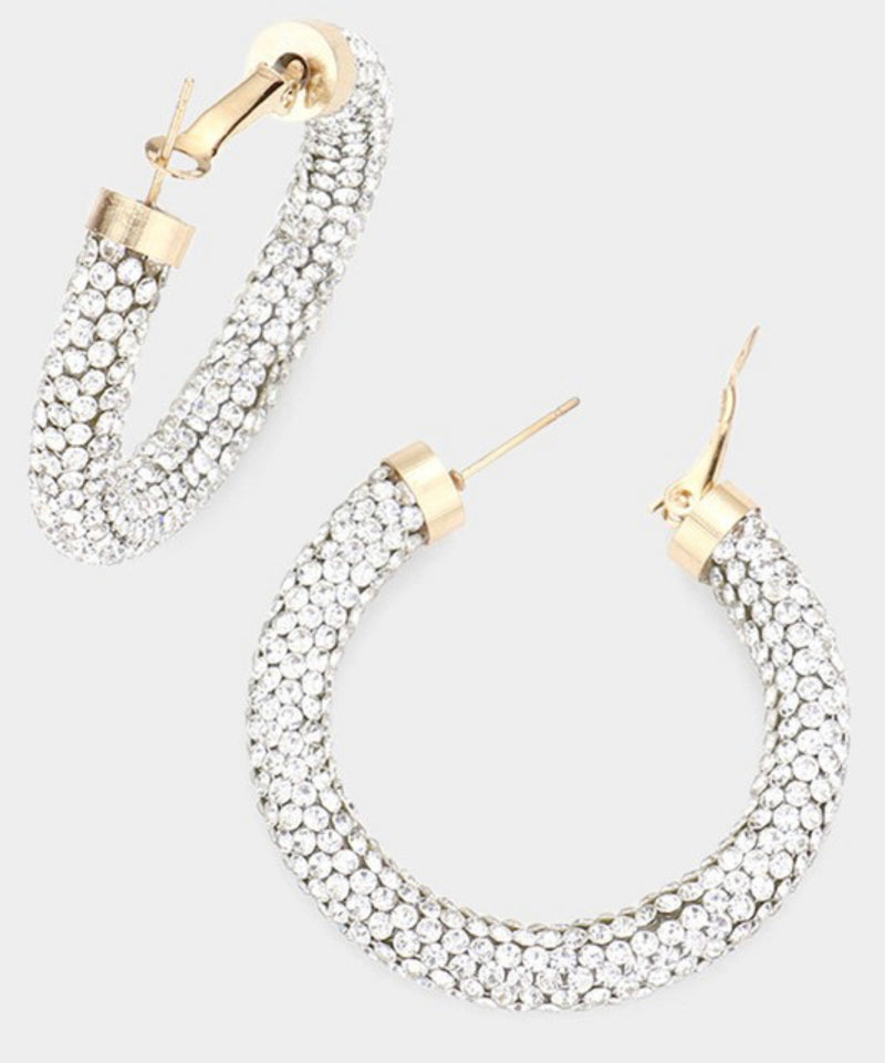 Crystal Pave Hoop